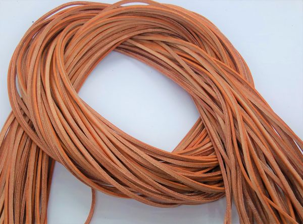 Lederriemen  Vierkant -  Natur weich